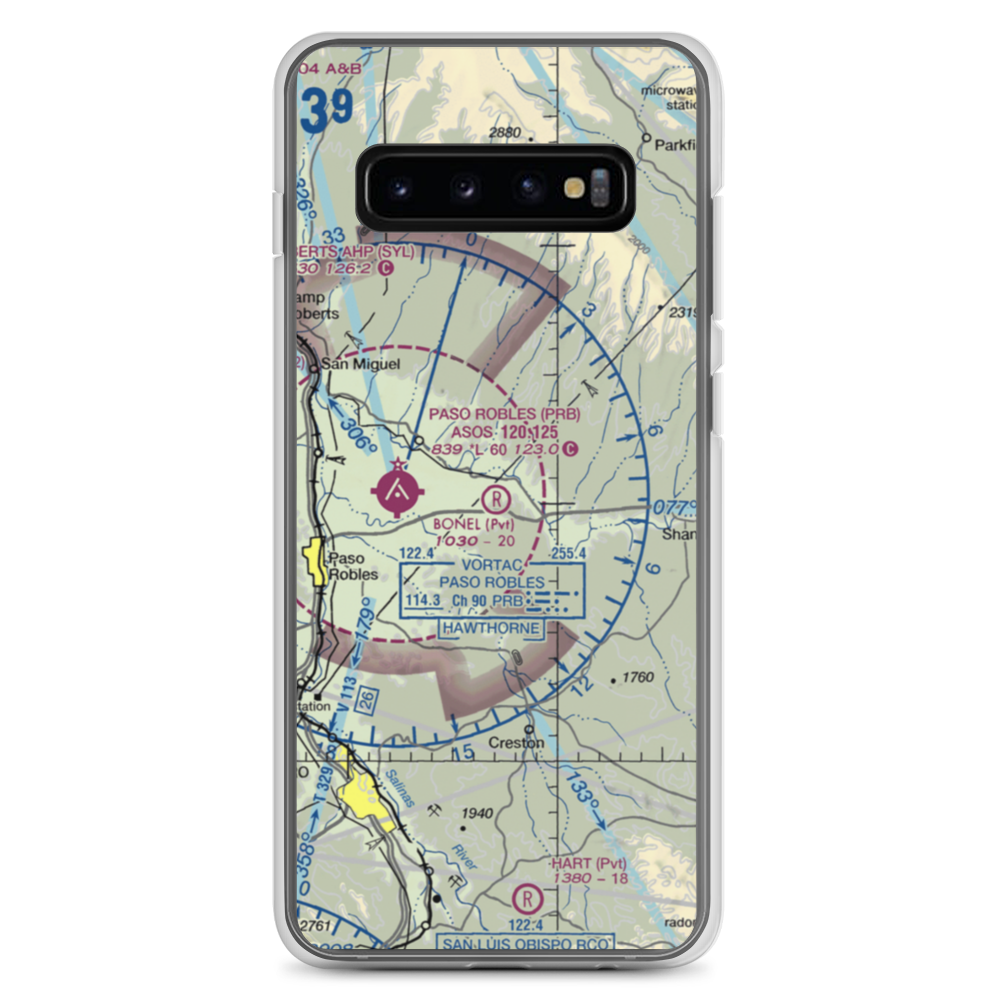 Bonel Airport (95CA) VFR Sectional Samsung Case Samsung Galaxy S10+ model shown