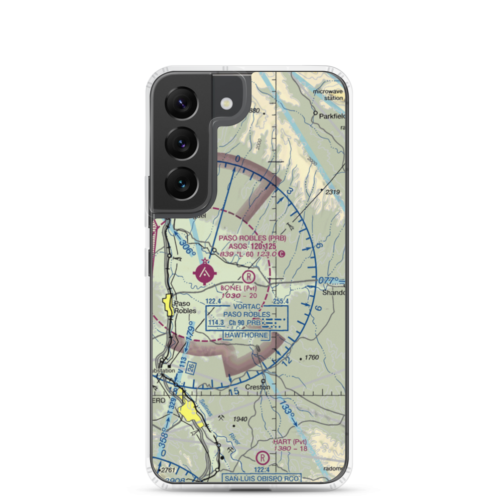 Bonel Airport (95CA) VFR Sectional Samsung Case Samsung Galaxy S22 model shown