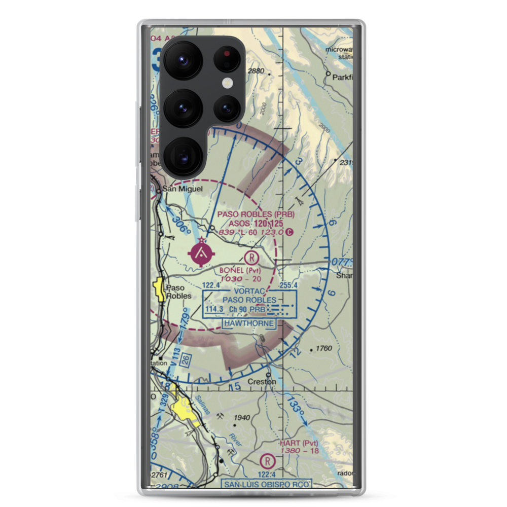 Bonel Airport (95CA) VFR Sectional Samsung Case Samsung Galaxy S22 Ultra model shown