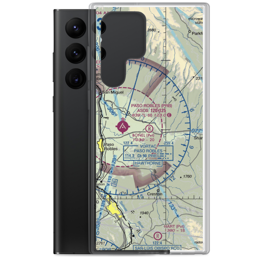 Bonel Airport (95CA) VFR Sectional Samsung Case Samsung Galaxy S22 Ultra model shown