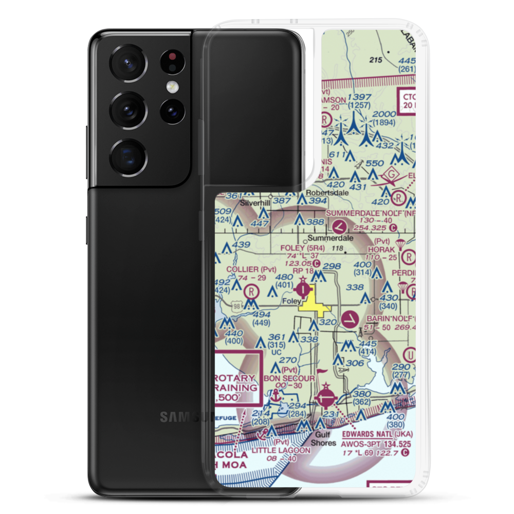 Bonner Field (4AL6) VFR Sectional Samsung Case Samsung Galaxy S21 Ultra model shown