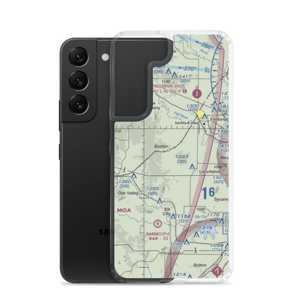 Bonner Field (SN53) VFR Sectional Samsung Case Samsung Galaxy S22 model shown