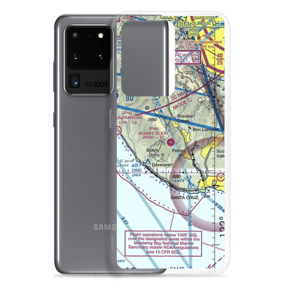 Bonny Doon Village Airport (CL77) VFR Sectional Samsung Case Samsung Galaxy S20 Ultra model shown