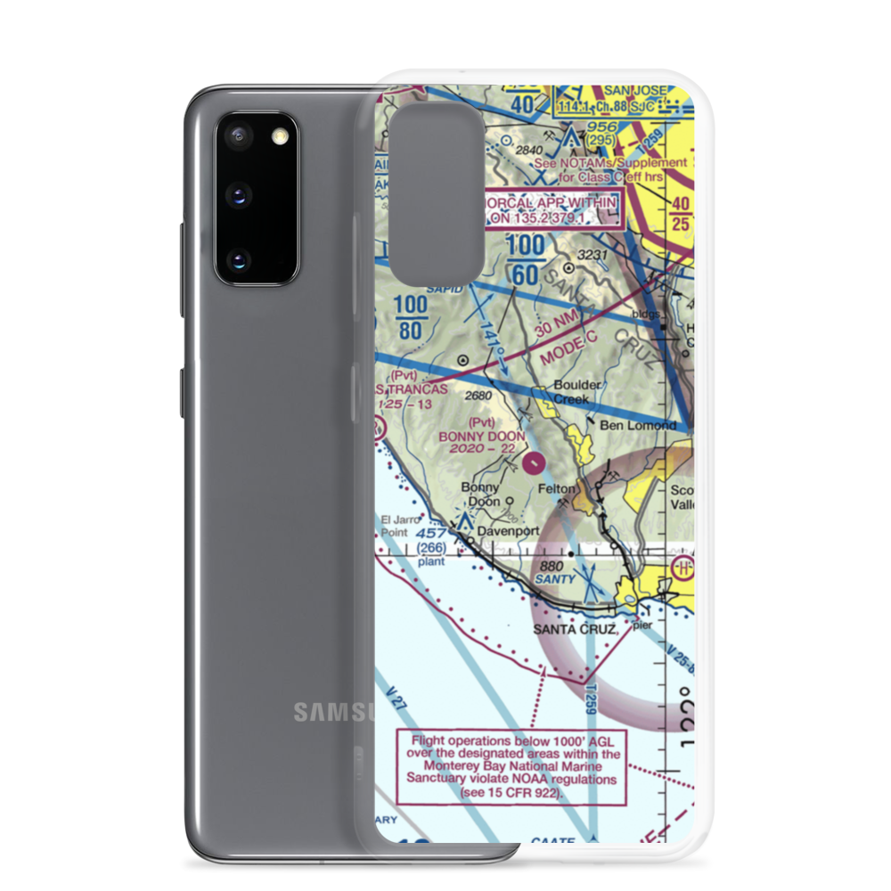 Bonny Doon Village Airport (CL77) VFR Sectional Samsung Case Samsung Galaxy S20 model shown