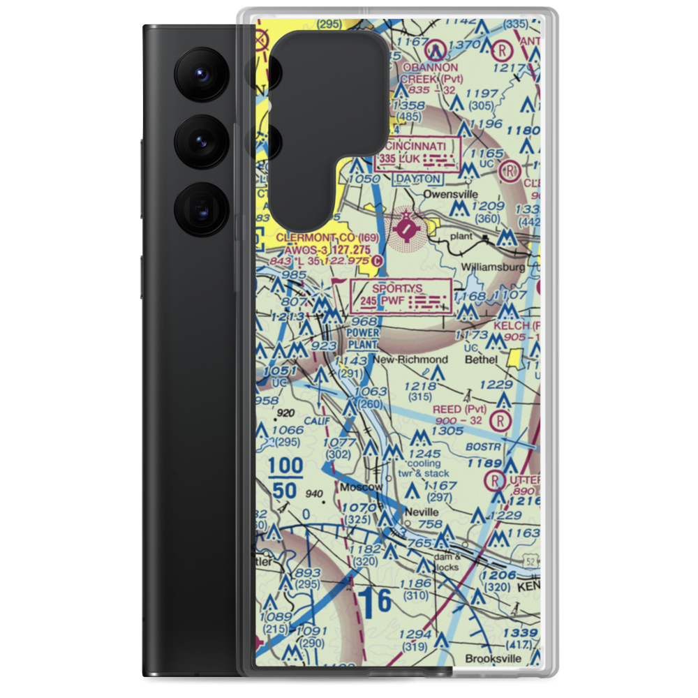 Boober Airport (45OH) VFR Sectional Samsung Case Samsung Galaxy S22 Ultra model shown