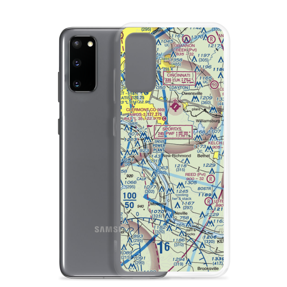Boober Airport (45OH) VFR Sectional Samsung Case Samsung Galaxy S20 model shown