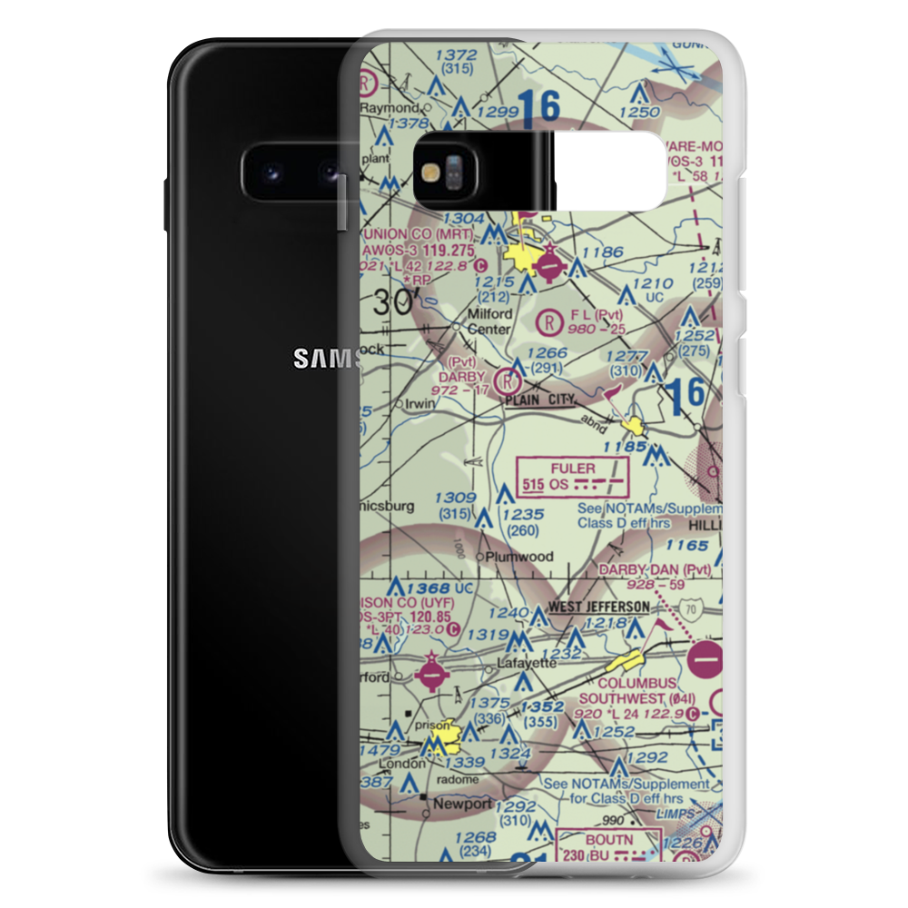 Boober Airport (US-0111) VFR Sectional Samsung Case Samsung Galaxy S10+ model shown