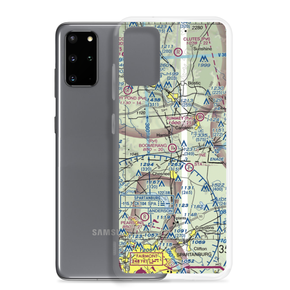 Boomerang Airport (NC02) VFR Sectional Samsung Case Samsung Galaxy S20 Plus model shown