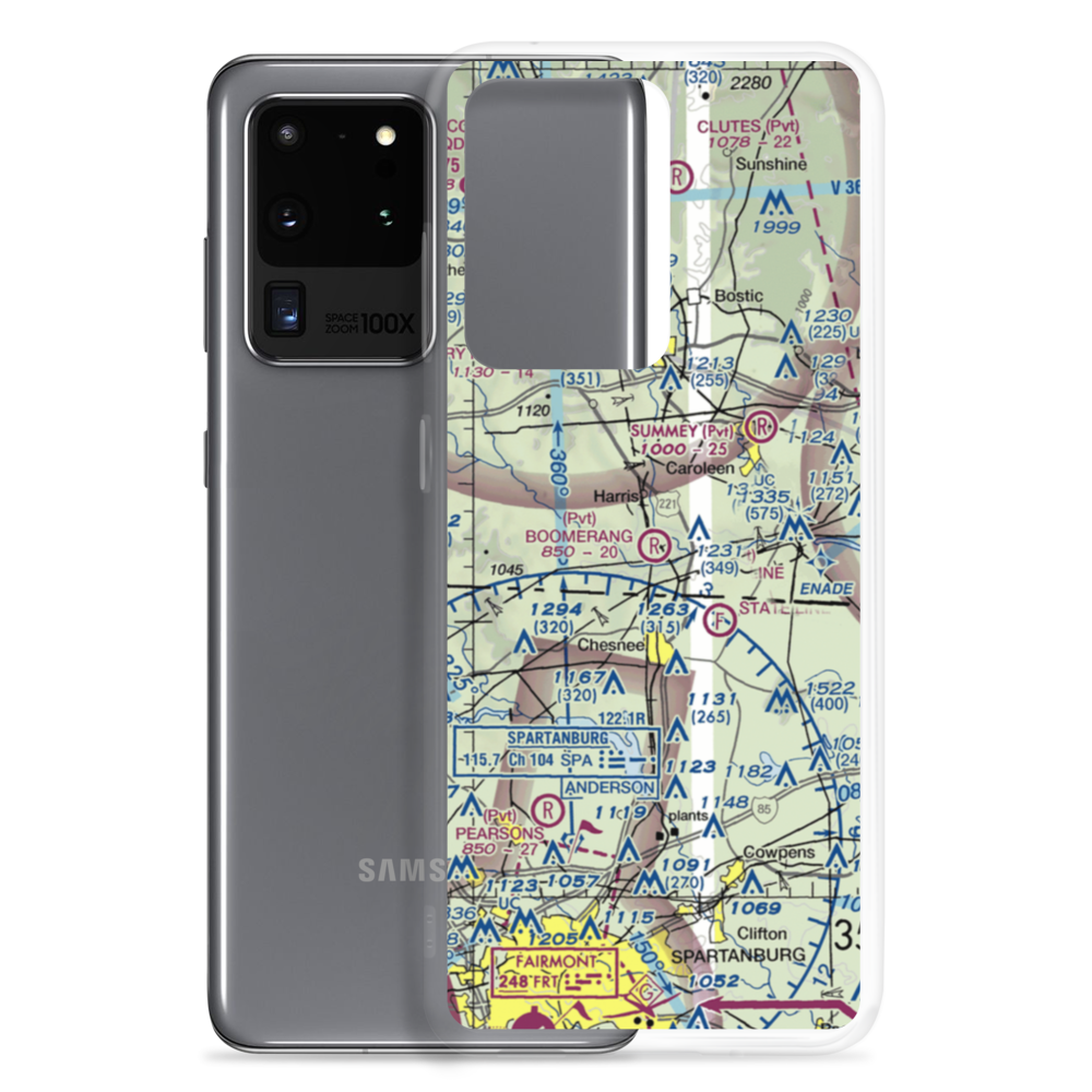Boomerang Airport (NC02) VFR Sectional Samsung Case Samsung Galaxy S20 Ultra model shown