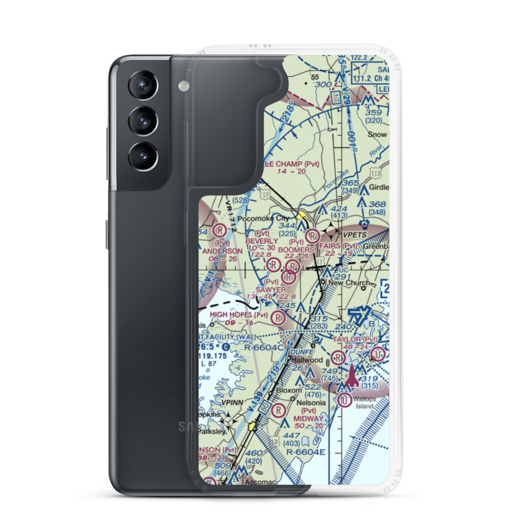 Boomers Field (7MD7) VFR Sectional Samsung Case Samsung Galaxy S21 model shown