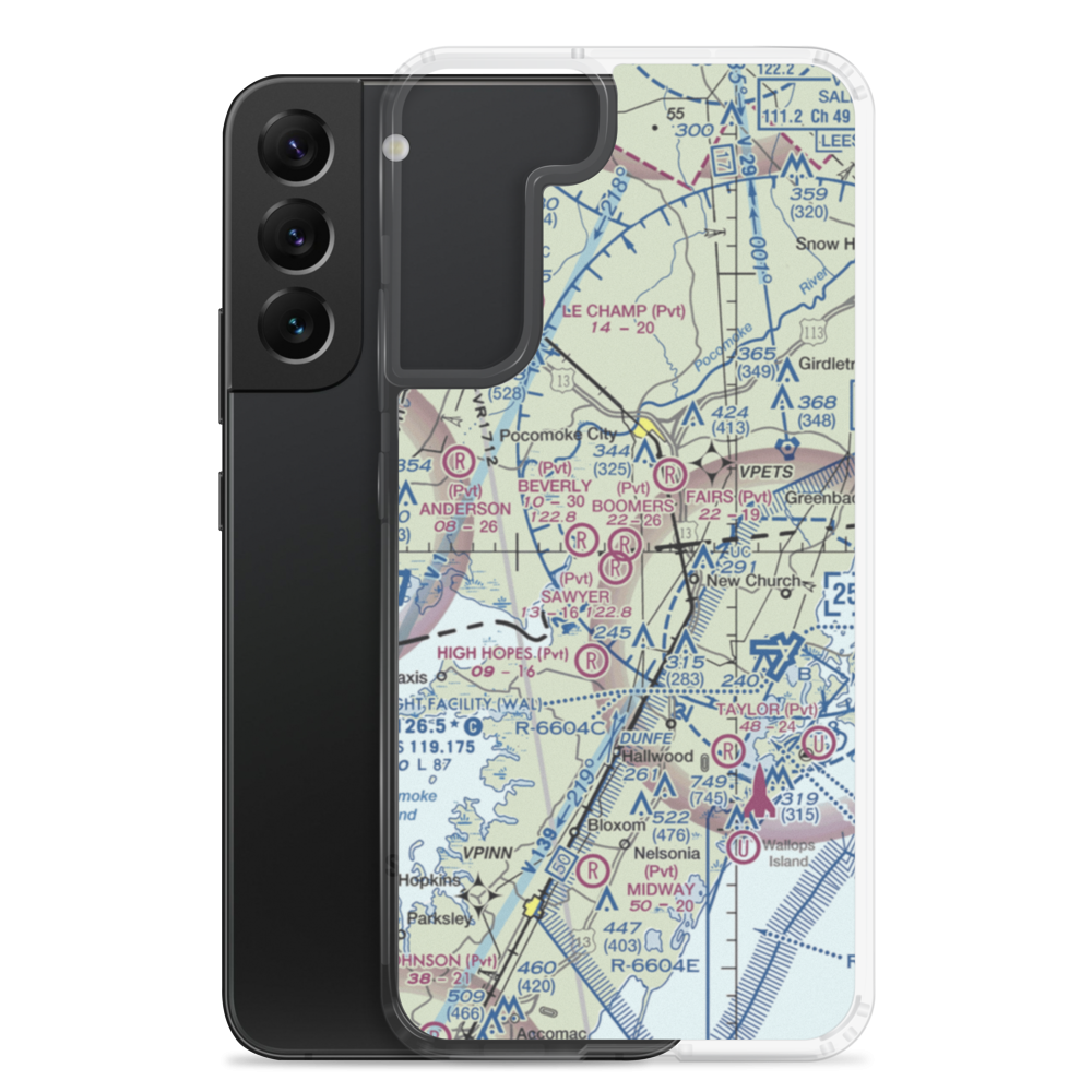 Boomers Field (7MD7) VFR Sectional Samsung Case Samsung Galaxy S22 Plus model shown