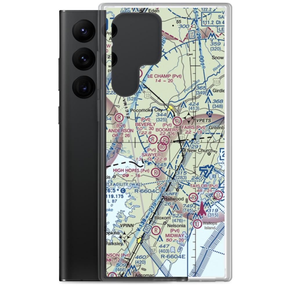 Boomers Field (7MD7) VFR Sectional Samsung Case Samsung Galaxy S22 Ultra model shown