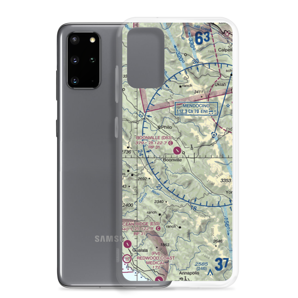 Boonville Airport (D83) VFR Sectional Samsung Case Samsung Galaxy S20 Plus model shown