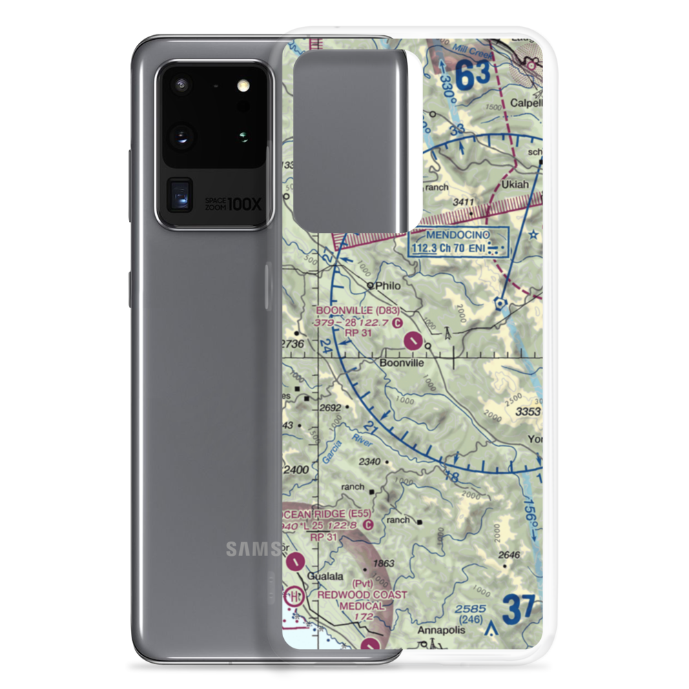 Boonville Airport (D83) VFR Sectional Samsung Case Samsung Galaxy S20 Ultra model shown