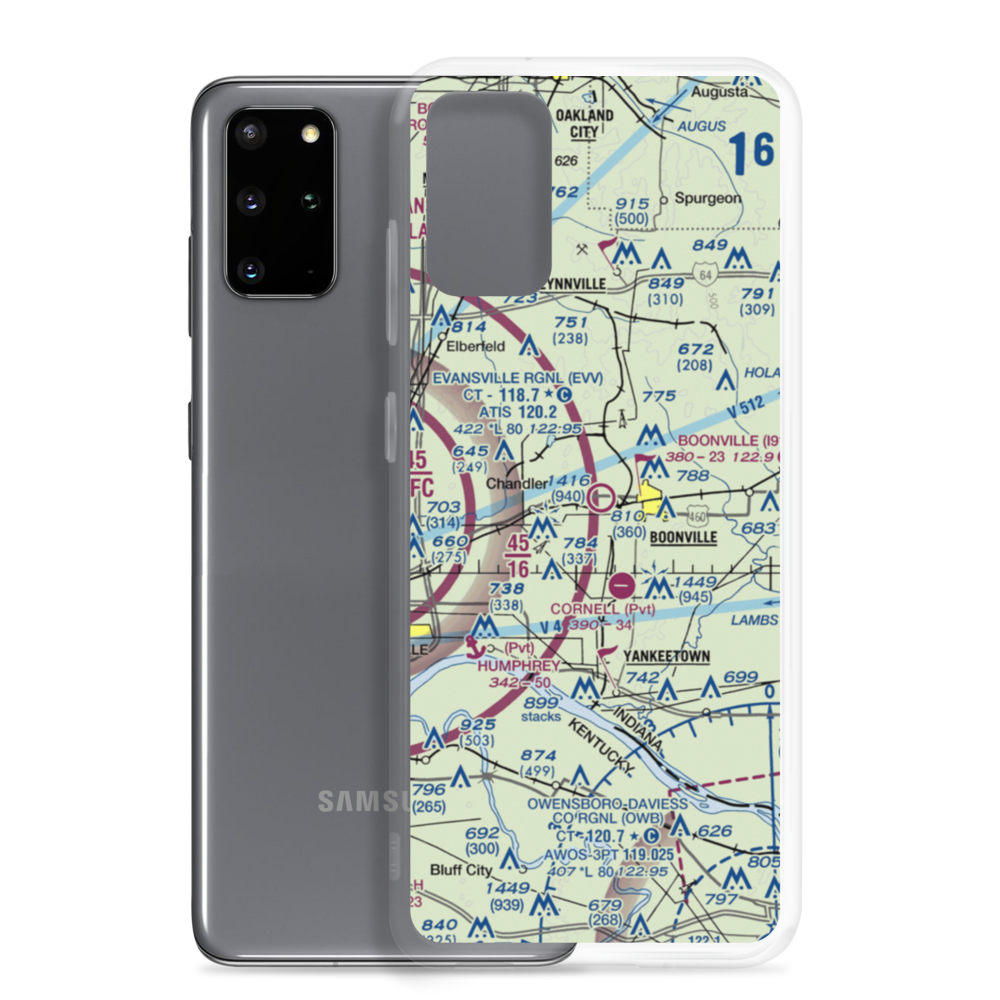 Boonville Airport (I91) VFR Sectional Samsung Case Samsung Galaxy S20 Plus model shown