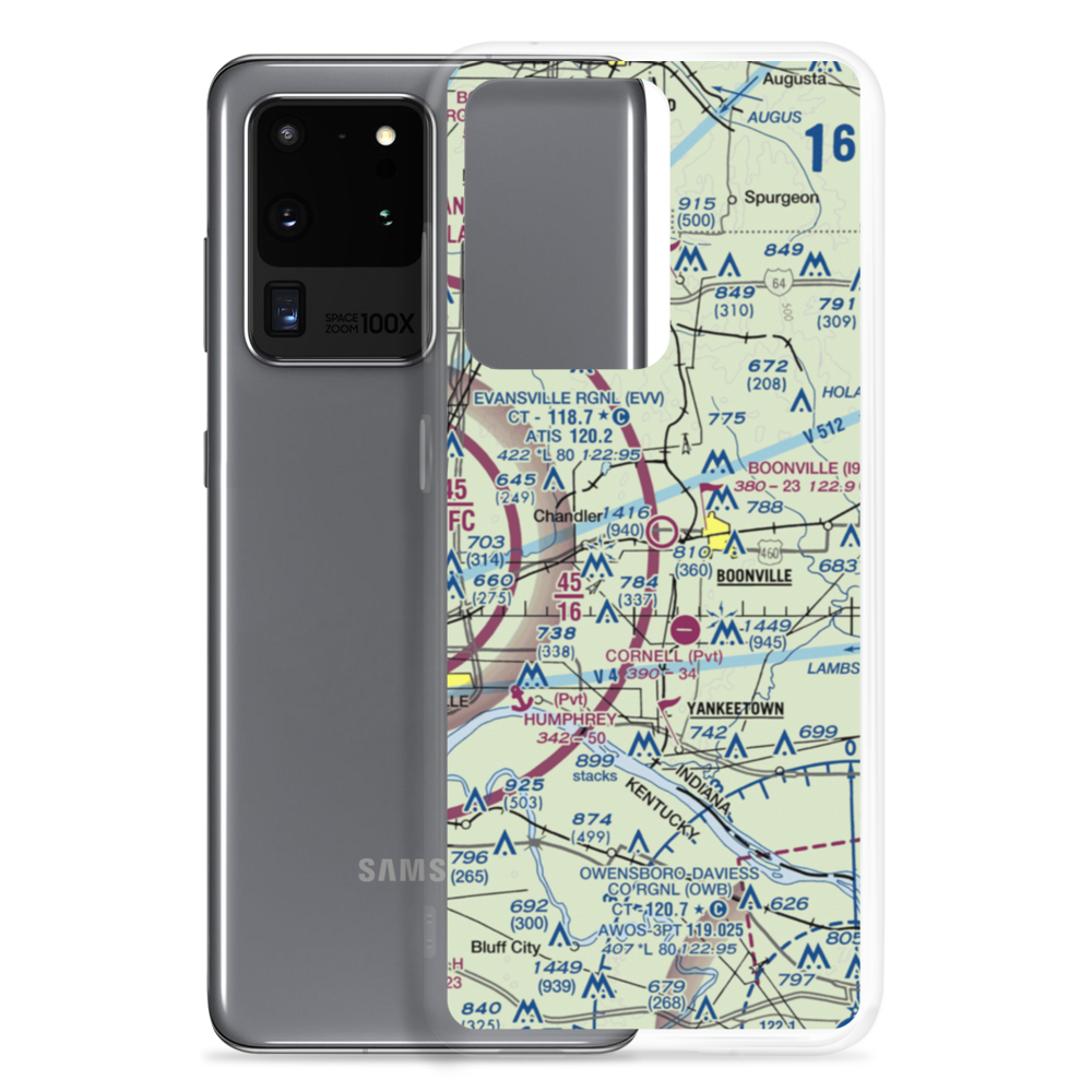 Boonville Airport (I91) VFR Sectional Samsung Case Samsung Galaxy S20 Ultra model shown