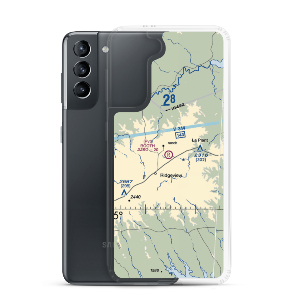 Booth Ranch Airport (SD36) VFR Sectional Samsung Case Samsung Galaxy S21 model shown