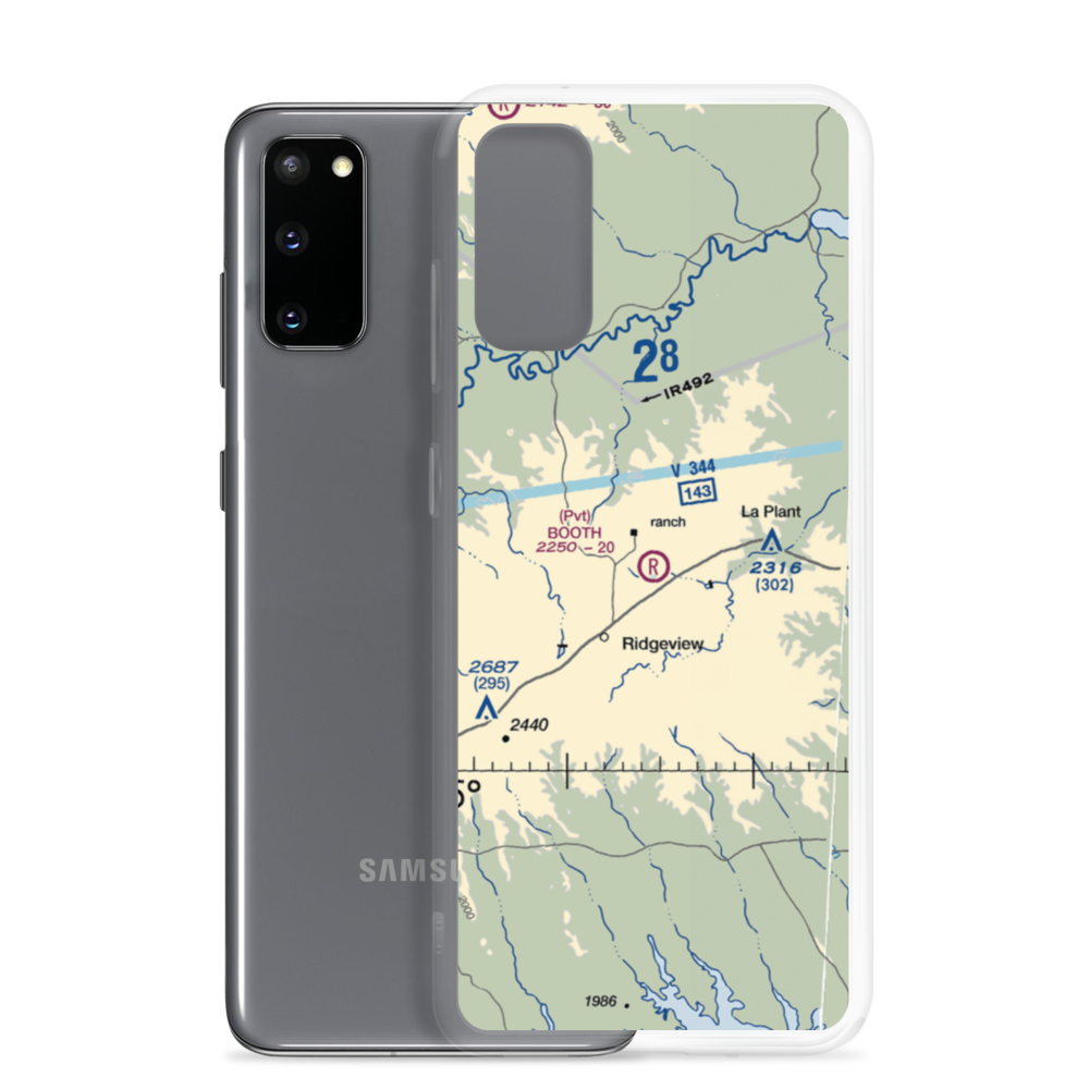 Booth Ranch Airport (SD36) VFR Sectional Samsung Case Samsung Galaxy S20 model shown
