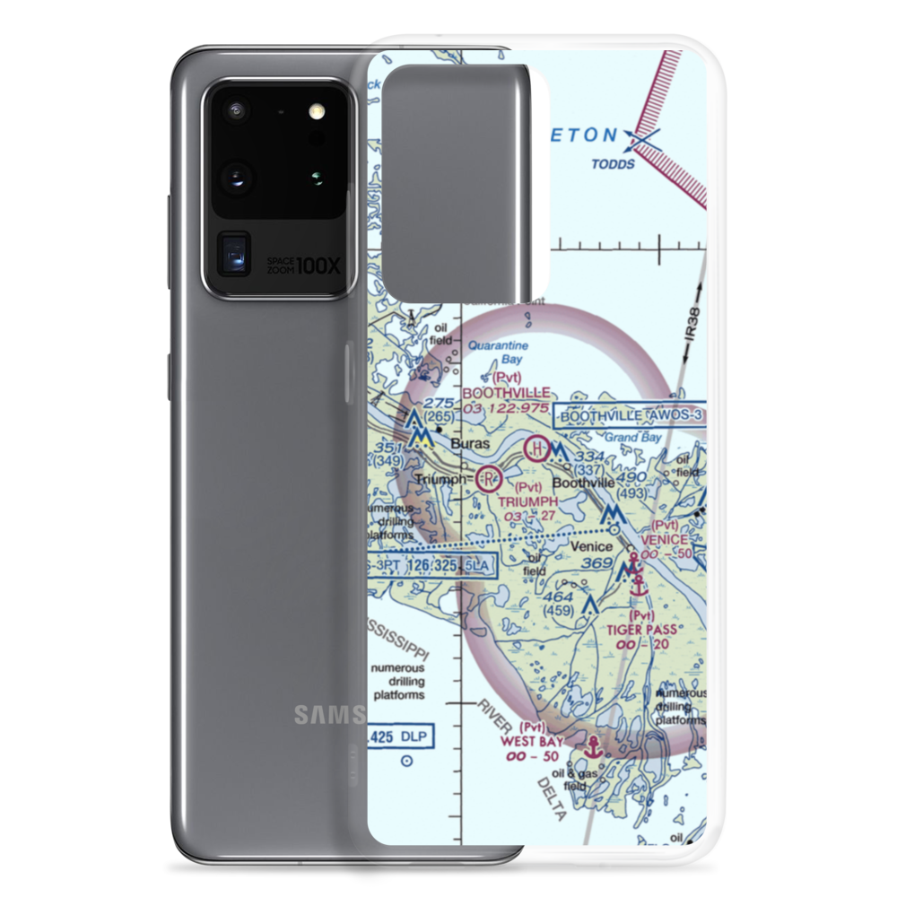 Boothville Heliport (LNQ) VFR Sectional Samsung Case Samsung Galaxy S20 Ultra model shown