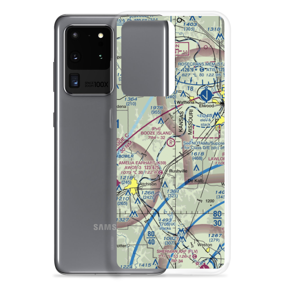 Booze Island Airport (64MO) VFR Sectional Samsung Case Samsung Galaxy S20 Ultra model shown