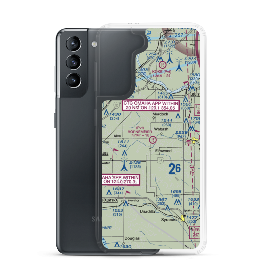 Bornemeier Airstrip (8NE4) VFR Sectional Samsung Case Samsung Galaxy S21 model shown
