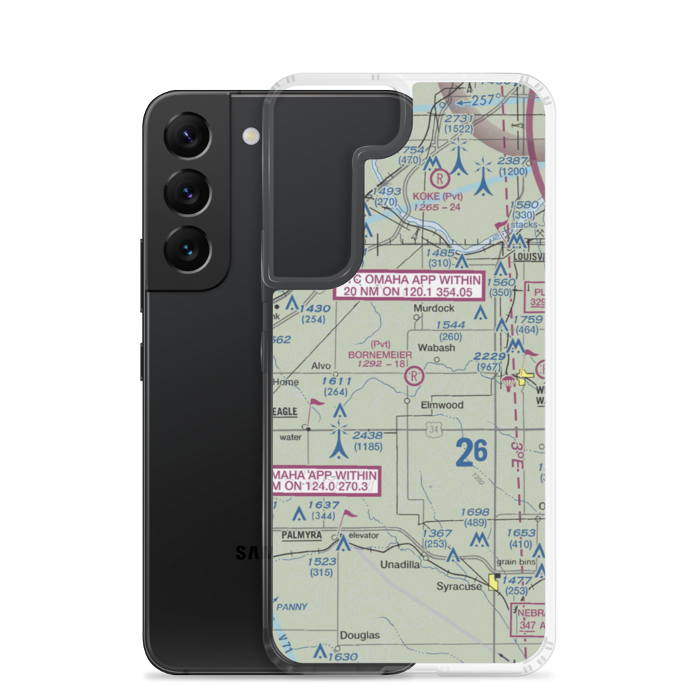Bornemeier Airstrip (8NE4) VFR Sectional Samsung Case Samsung Galaxy S22 model shown