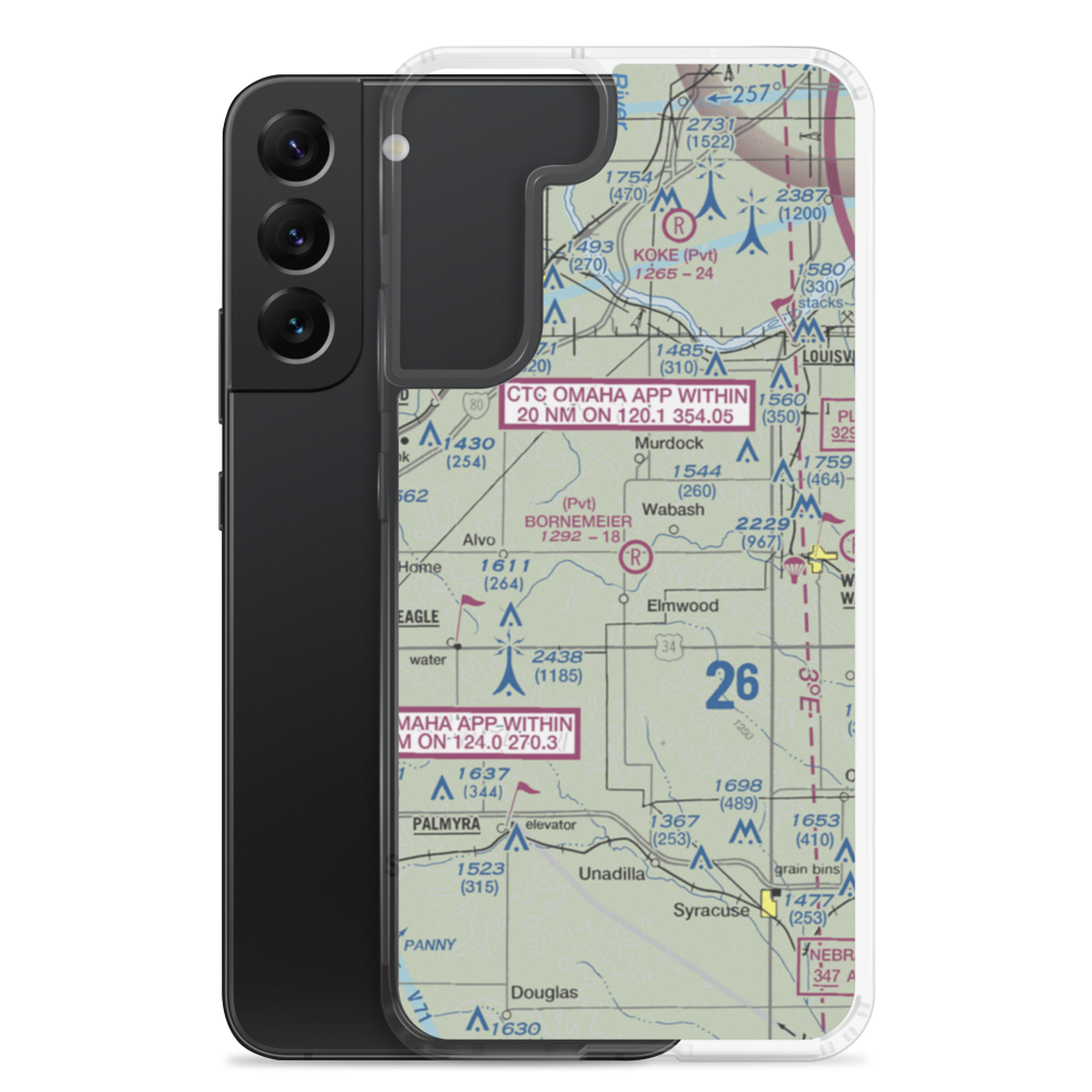Bornemeier Airstrip (8NE4) VFR Sectional Samsung Case Samsung Galaxy S22 Plus model shown