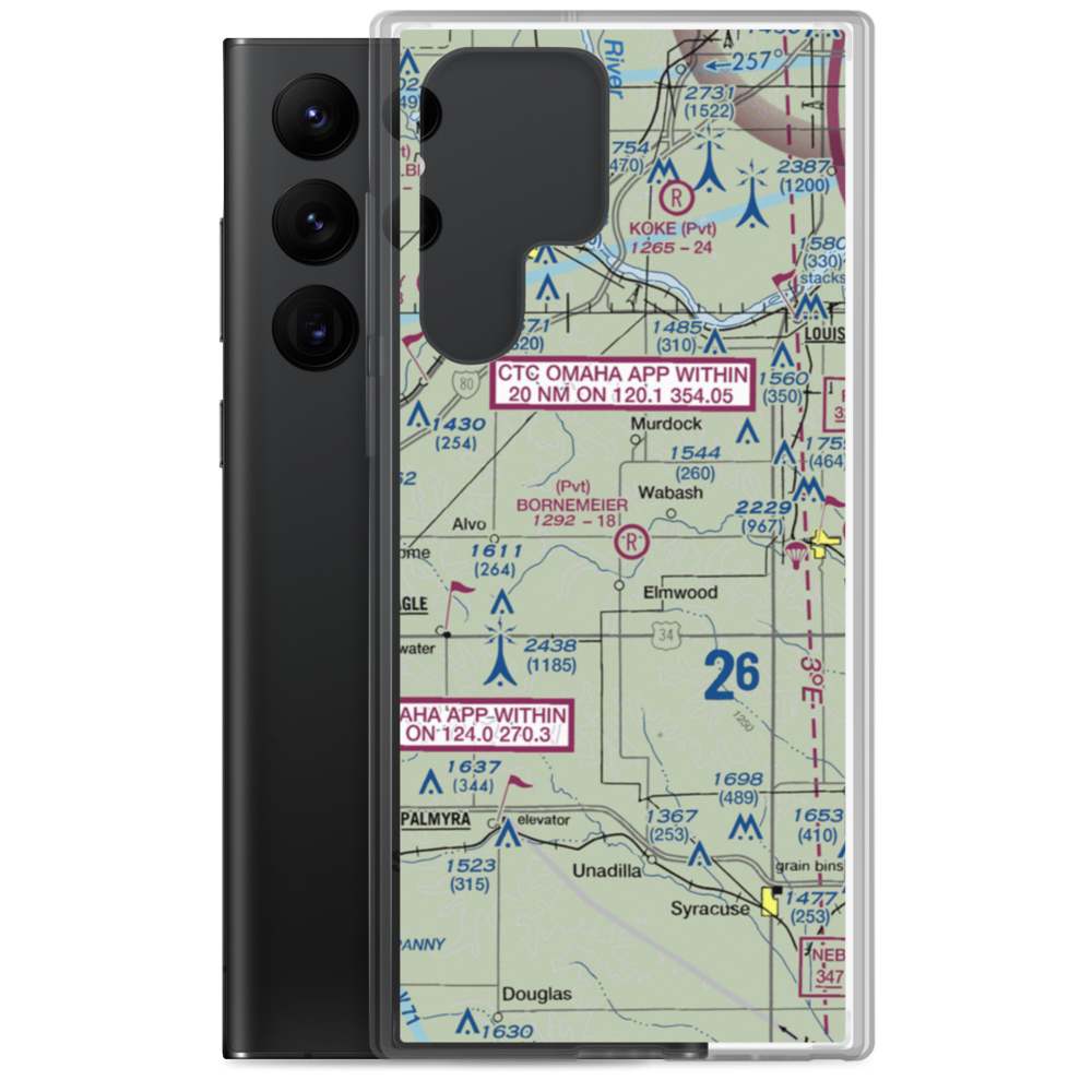 Bornemeier Airstrip (8NE4) VFR Sectional Samsung Case Samsung Galaxy S22 Ultra model shown