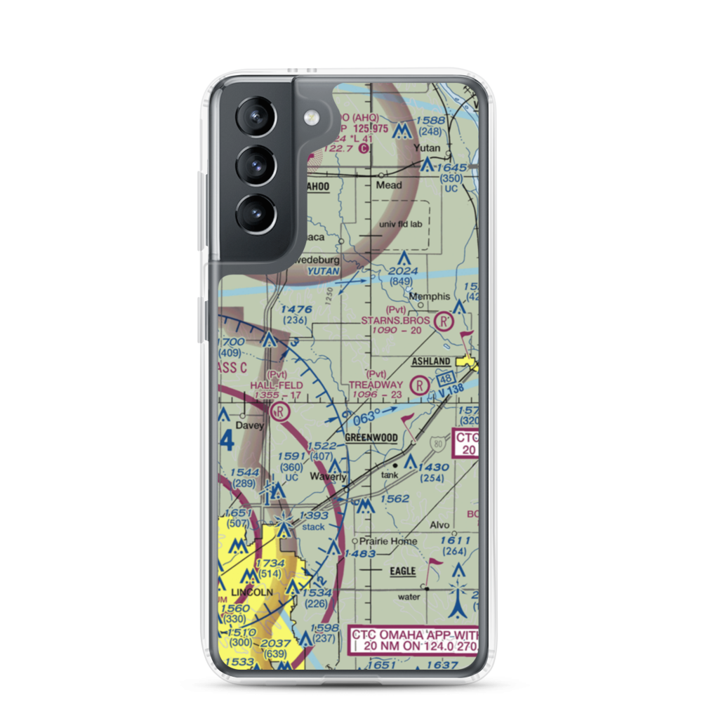 Bornmann Field (73NE) VFR Sectional Samsung Case Samsung Galaxy S21 model shown