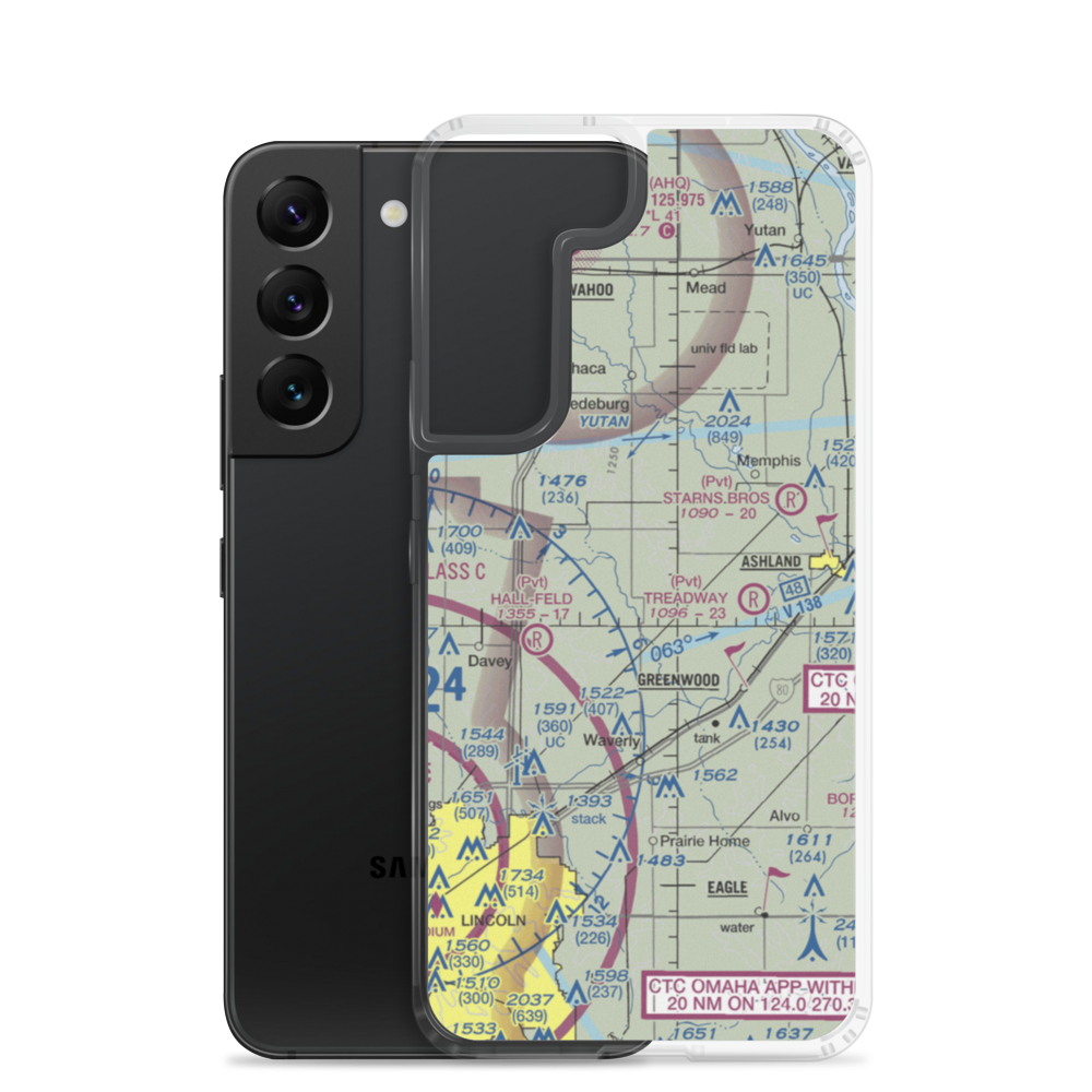 Bornmann Field (73NE) VFR Sectional Samsung Case Samsung Galaxy S22 model shown