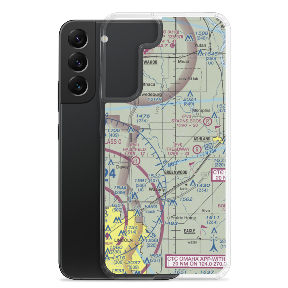 Bornmann Field (73NE) VFR Sectional Samsung Case Samsung Galaxy S22 Plus model shown