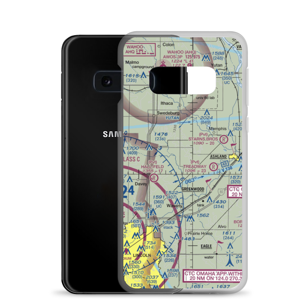 Bornmann Field (73NE) VFR Sectional Samsung Case Samsung Galaxy S10e model shown