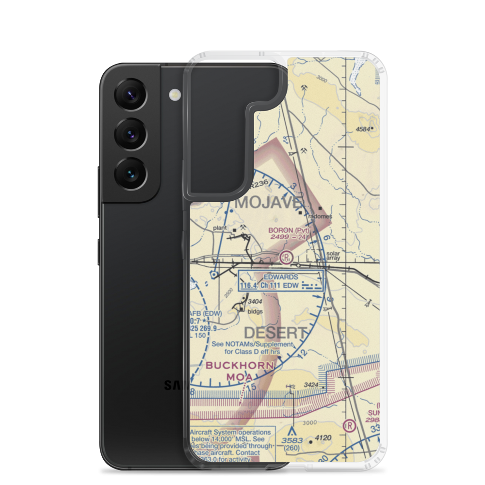 Boron Airstrip (57CL) VFR Sectional Samsung Case Samsung Galaxy S22 model shown