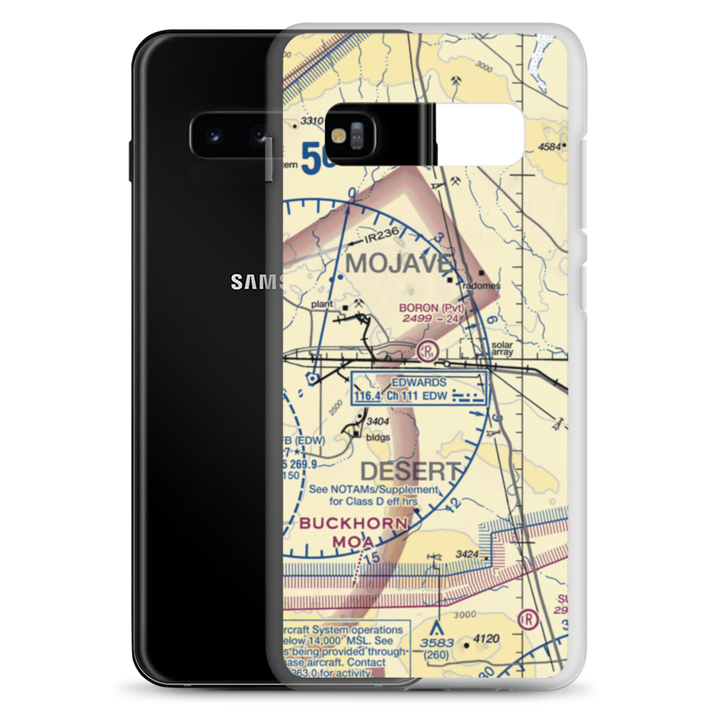 Boron Airstrip (57CL) VFR Sectional Samsung Case Samsung Galaxy S10+ model shown
