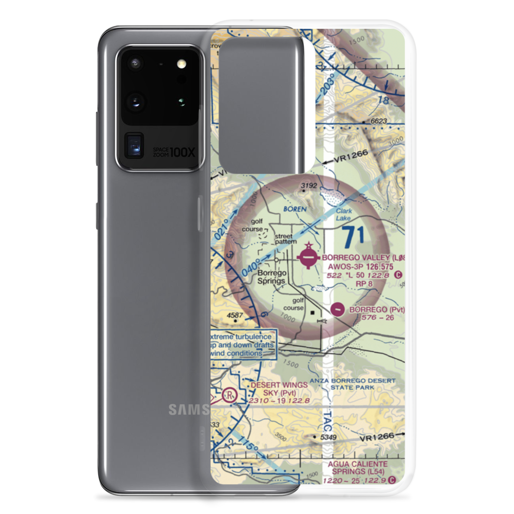 Borrego Valley Airport (L08) VFR Sectional Samsung Case Samsung Galaxy S20 Ultra model shown