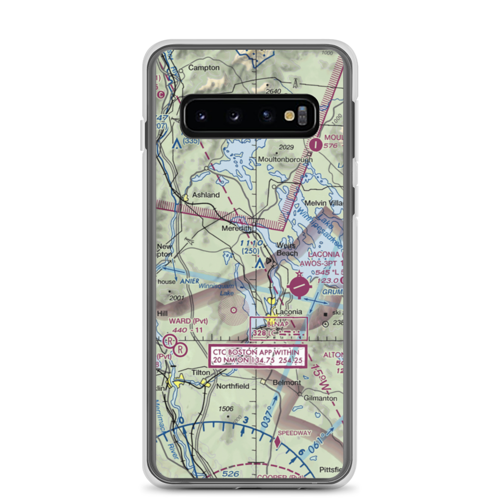 Bossey's Seaplane Base (16NH) VFR Sectional Samsung Case Samsung Galaxy S10 model shown