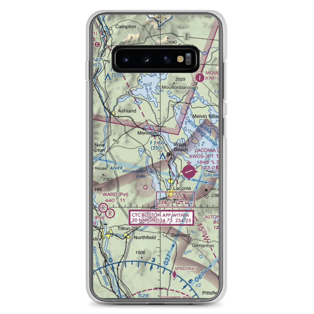 Bossey's Seaplane Base (16NH) VFR Sectional Samsung Case Samsung Galaxy S10+ model shown