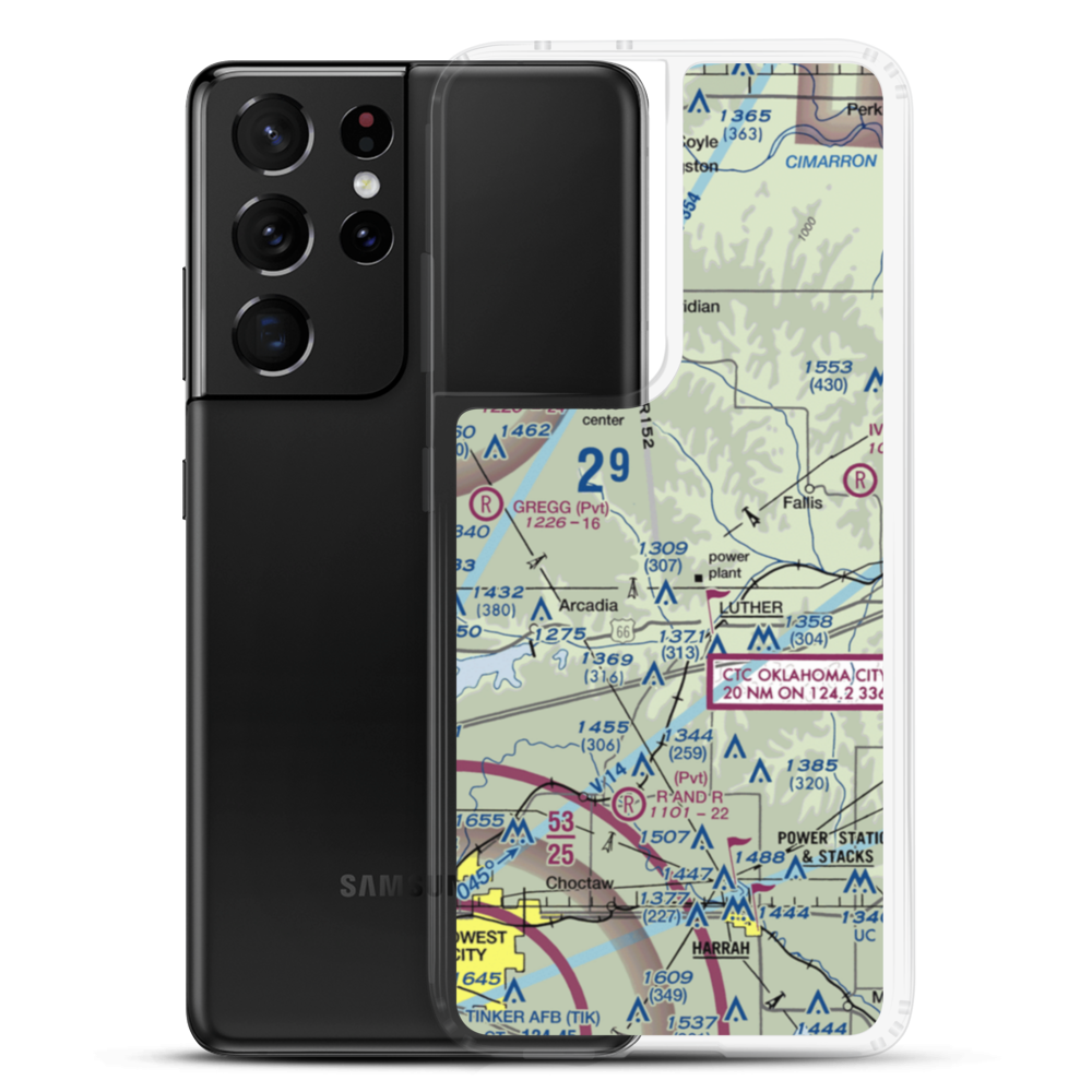 Bost Ranch Airport (OK55) VFR Sectional Samsung Case Samsung Galaxy S21 Ultra model shown
