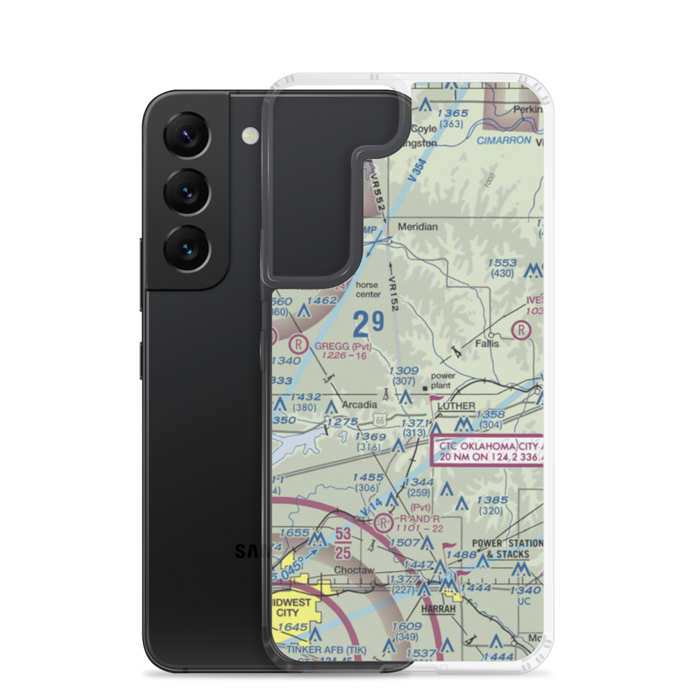 Bost Ranch Airport (OK55) VFR Sectional Samsung Case Samsung Galaxy S22 model shown