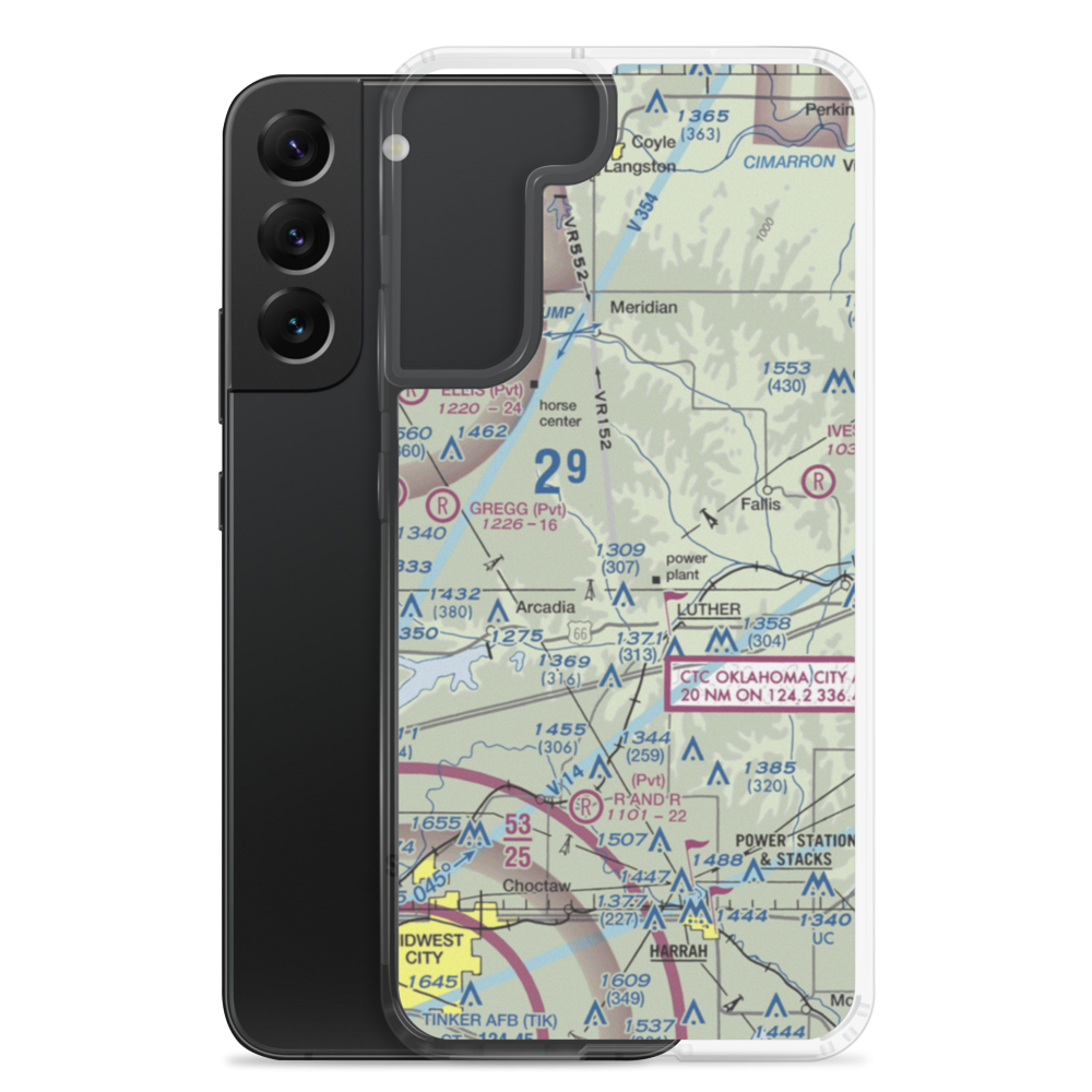 Bost Ranch Airport (OK55) VFR Sectional Samsung Case Samsung Galaxy S22 Plus model shown