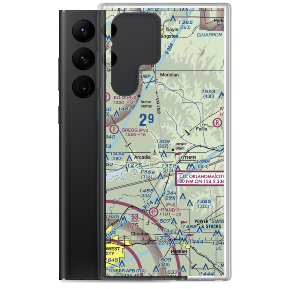 Bost Ranch Airport (OK55) VFR Sectional Samsung Case Samsung Galaxy S22 Ultra model shown