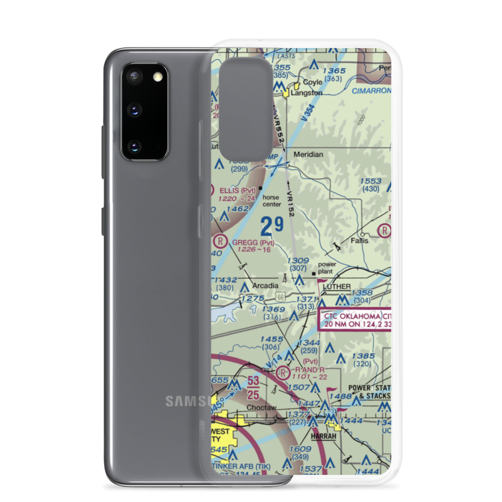 Bost Ranch Airport (OK55) VFR Sectional Samsung Case Samsung Galaxy S20 model shown