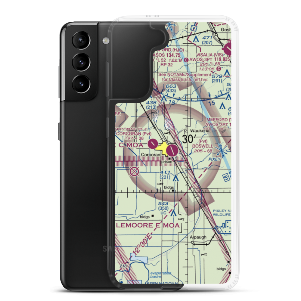 Boswell Airport (24CL) VFR Sectional Samsung Case Samsung Galaxy S21 Plus model shown