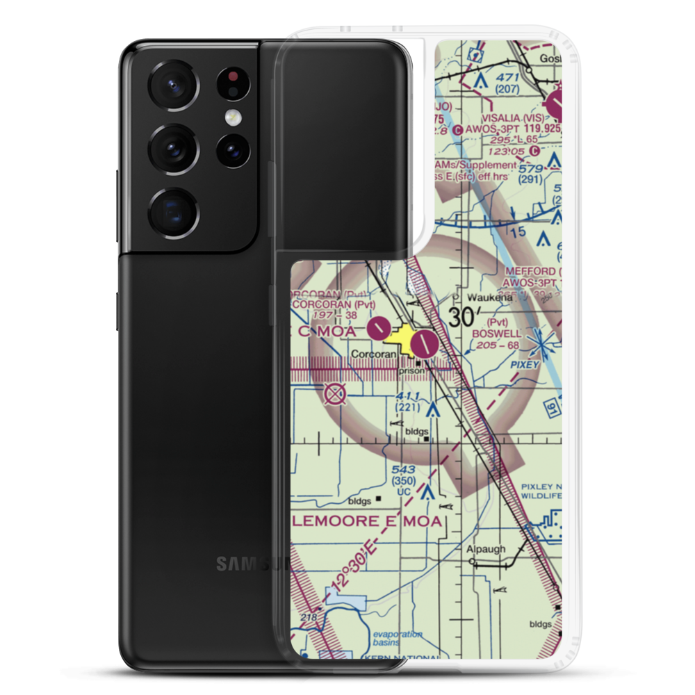 Boswell Airport (24CL) VFR Sectional Samsung Case Samsung Galaxy S21 Ultra model shown