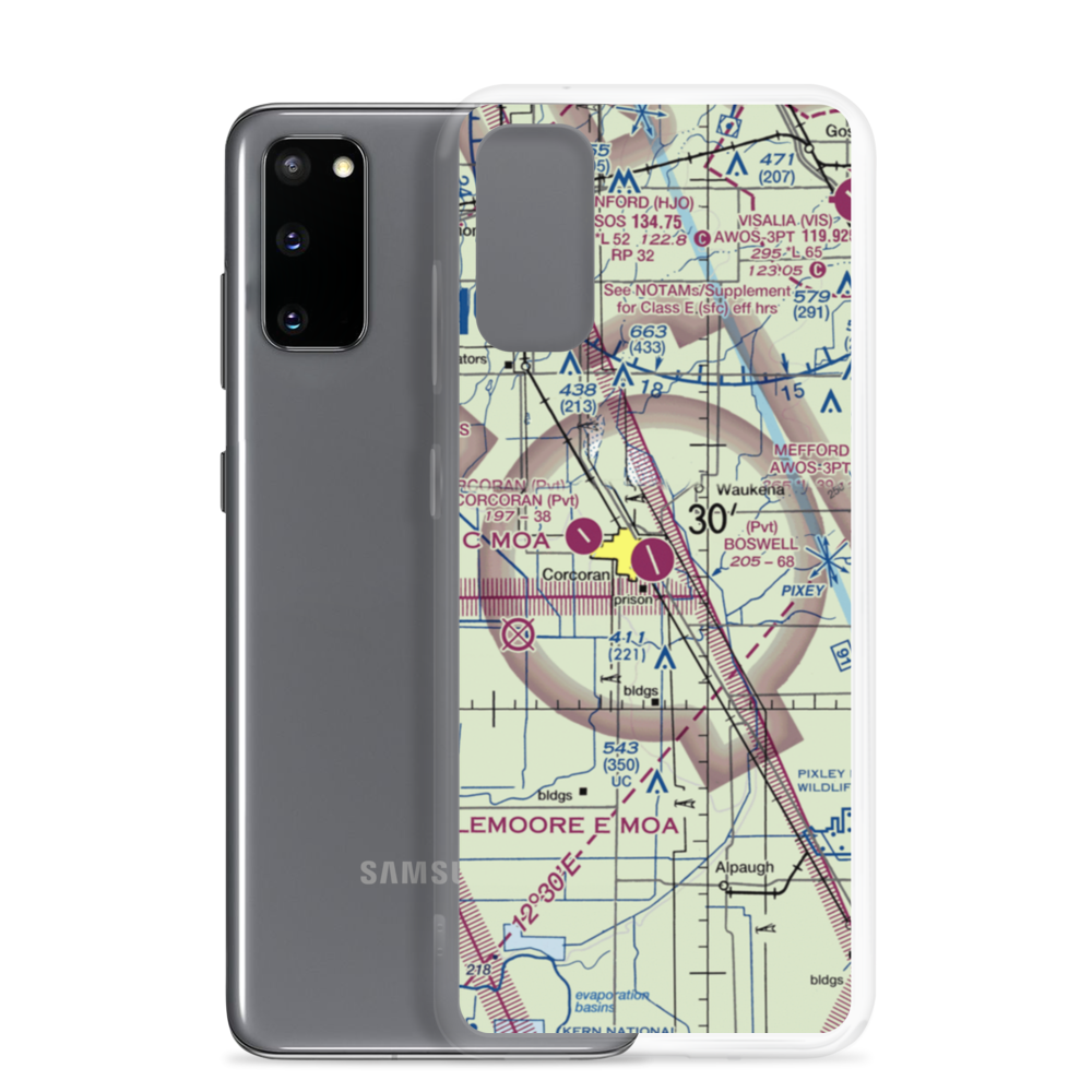 Boswell Airport (24CL) VFR Sectional Samsung Case Samsung Galaxy S20 model shown