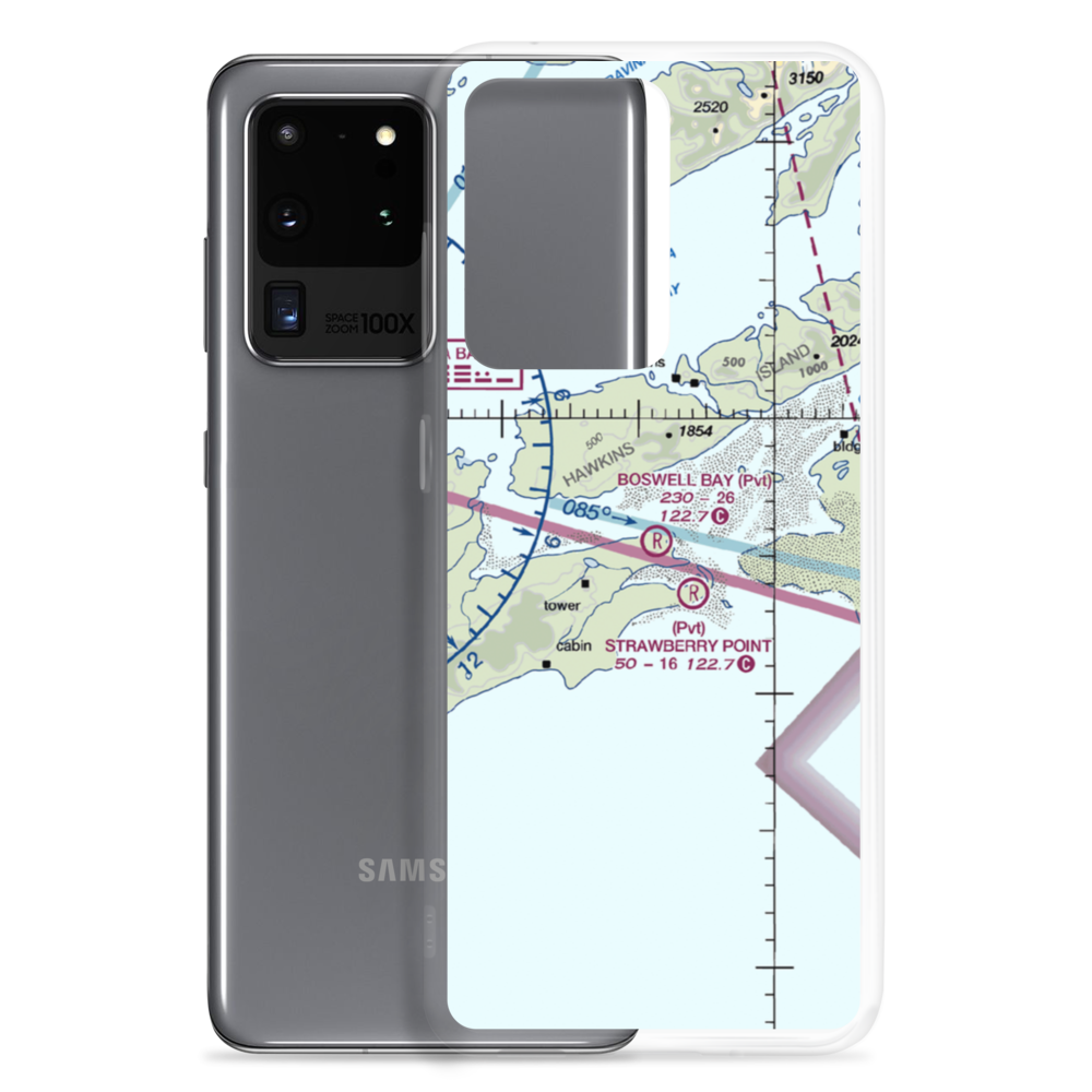 Boswell Bay Airport (AK97) VFR Sectional Samsung Case Samsung Galaxy S20 Ultra model shown