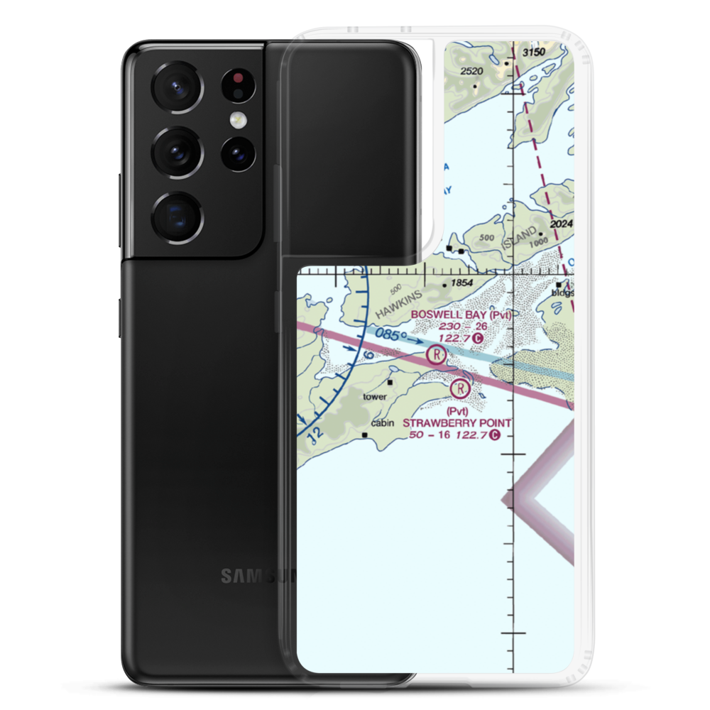 Boswell Bay Airport (AK97) VFR Sectional Samsung Case Samsung Galaxy S21 Ultra model shown
