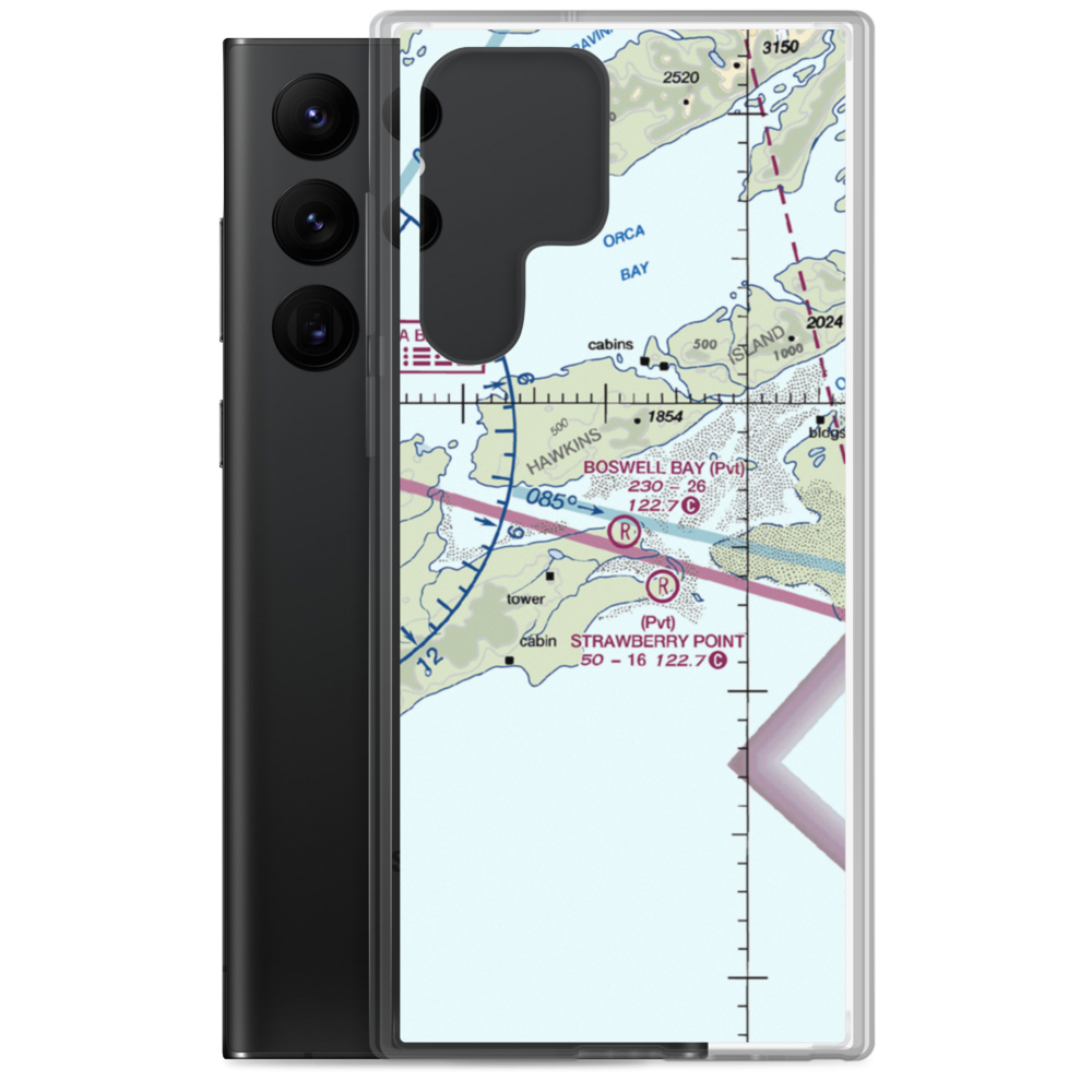 Boswell Bay Airport (AK97) VFR Sectional Samsung Case Samsung Galaxy S22 Ultra model shown