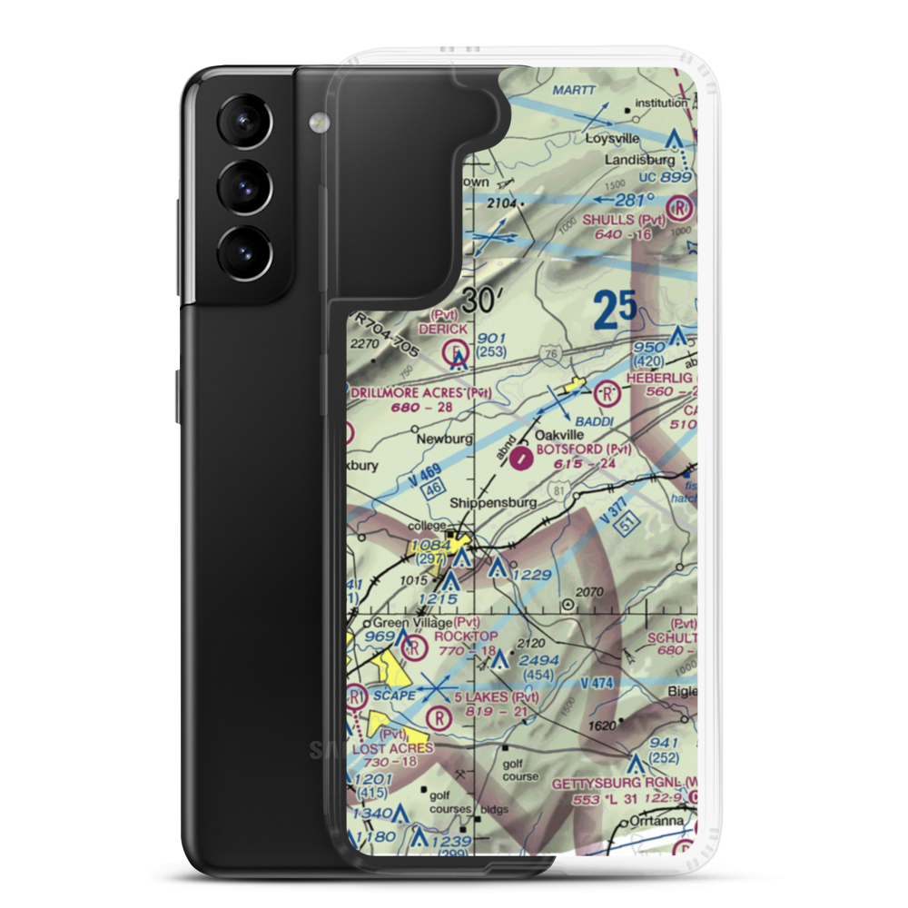 Botsford Aerodrome (6PA5) VFR Sectional Samsung Case Samsung Galaxy S21 Plus model shown
