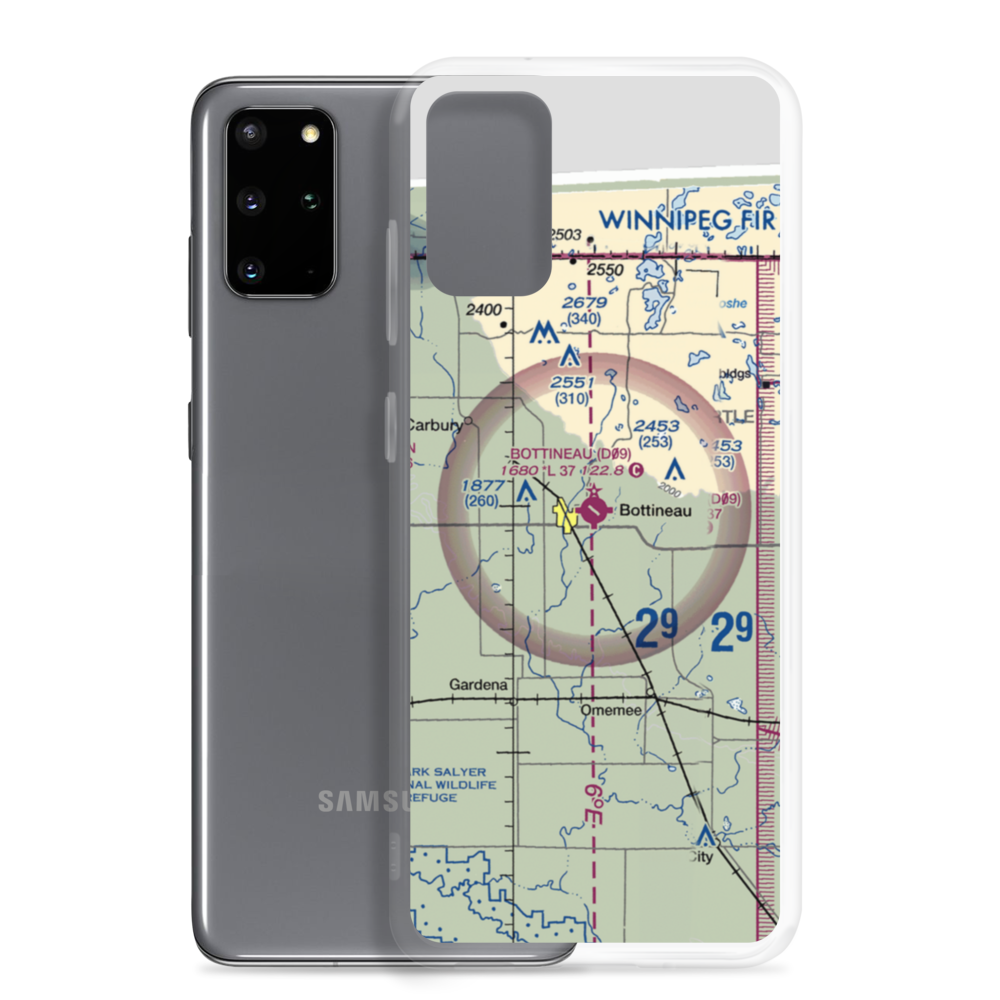 Bottineau Municipal Airport (D09) VFR Sectional Samsung Case Samsung Galaxy S20 Plus model shown